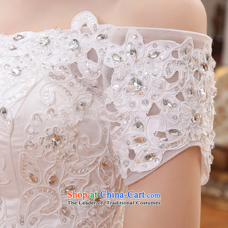 Hannizi 2015 stylish and simple large Sau San Korean word shoulder sleeveless Princess Bride parties wedding dress White M Won, Gigi Lai (hannizi) , , , shopping on the Internet