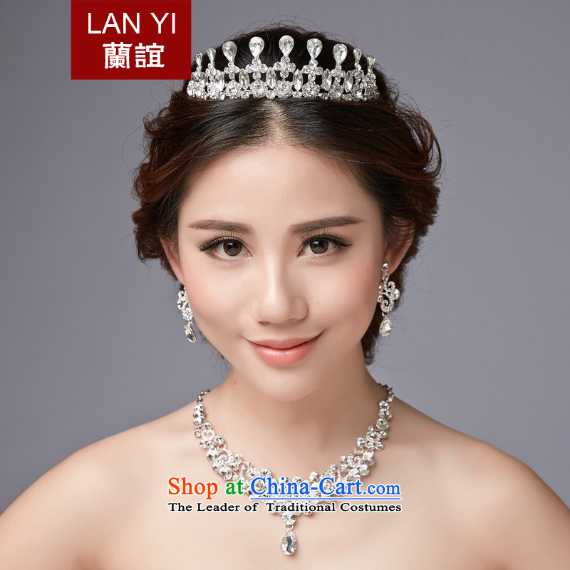In2015, Friends bride wedding dresses accessories Korean brides Crown Head Ornaments necklaces, earrings Ear Clip Kits wedding dress accessory kit three fall New Products
