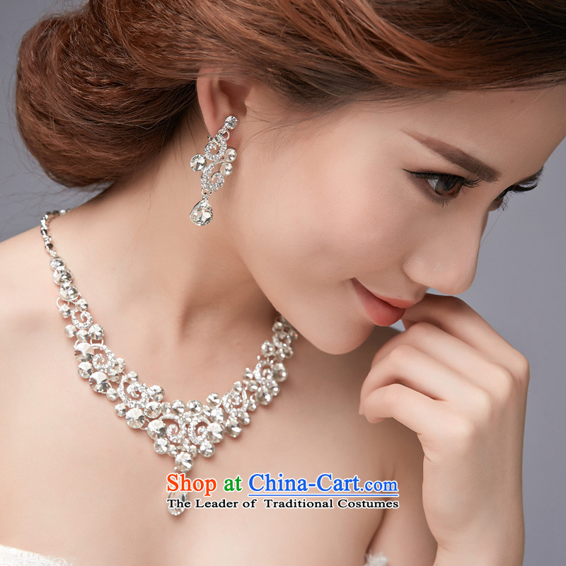 In 2015, Friends bride wedding dresses accessories Korean brides Crown Head Ornaments necklaces, earrings Ear Clip Kits wedding dress accessory kit 3 new products, Autumn (LANYI Yi) , , , shopping on the Internet