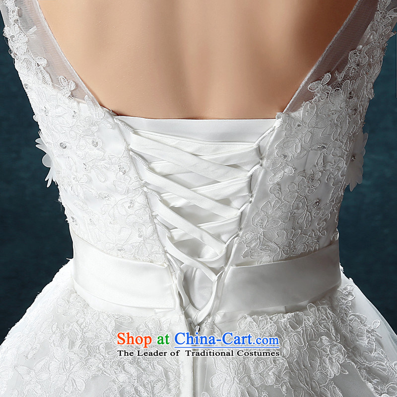 2015 Long one HUNNZ field shoulder strap style palace is simple and stylish large Sau San bride wedding white XXL,HUNNZ,,, shopping on the Internet