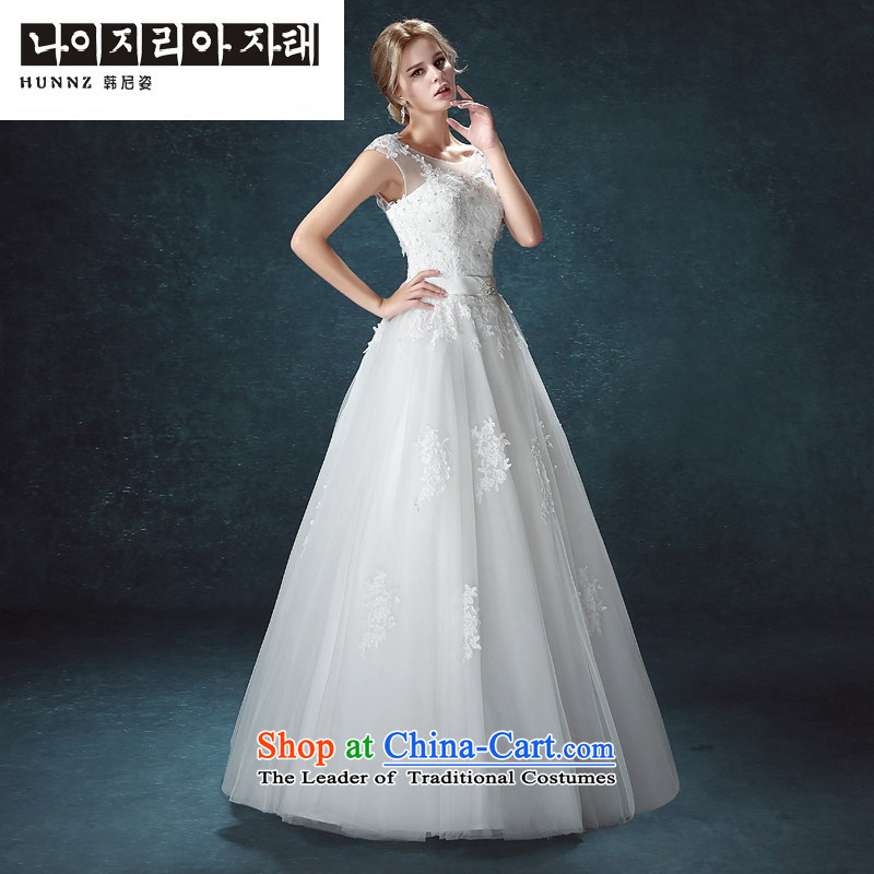Hannizi 2015 stylish and simple word   Large shoulder palace style white bride wedding White XL, Korea, Gigi Lai (hannizi) , , , shopping on the Internet