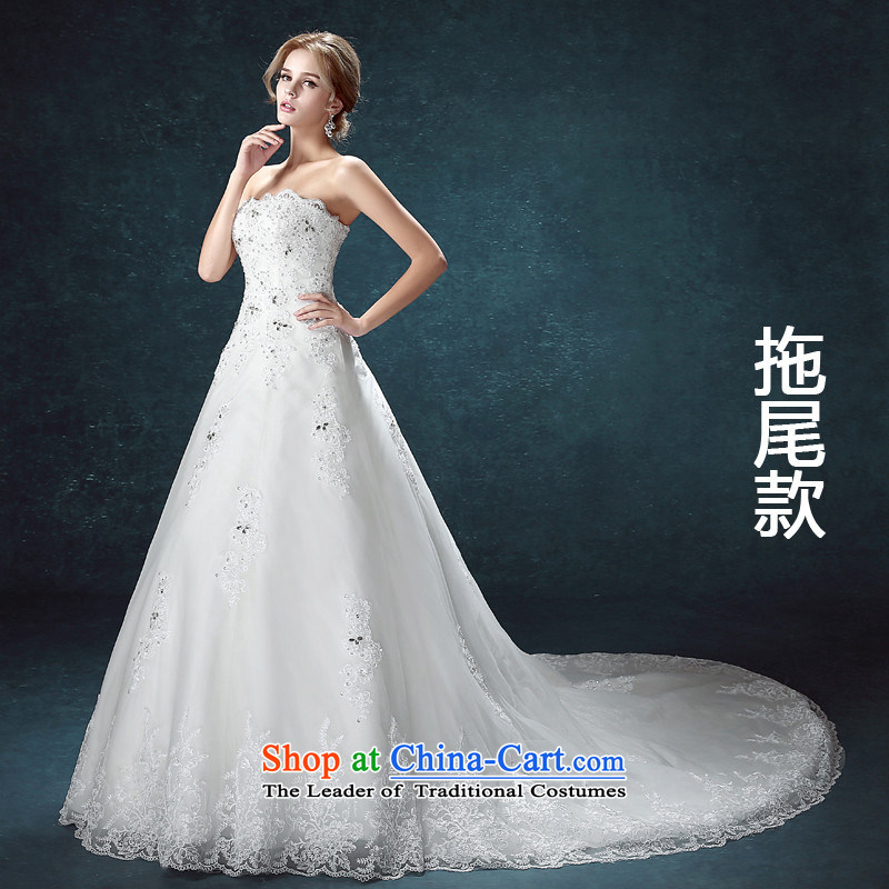 Hunnz long 2015 straps and chest stylish lace minimalist larger Sau San bride wedding tail to align the tail XL