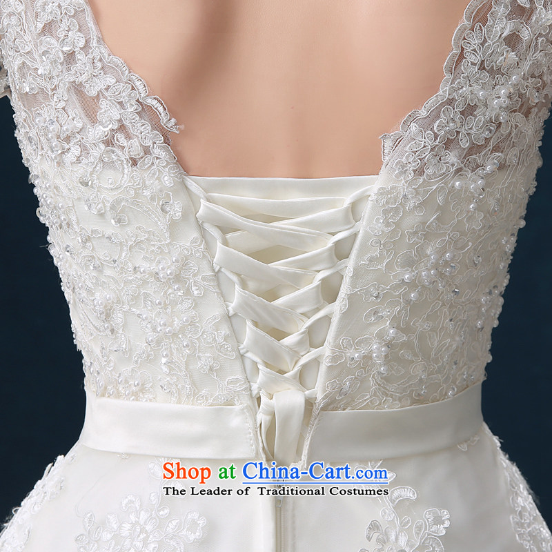 Jiang wedding dresses seal 2015 autumn and winter Korean shoulders wedding dress skirt girl brides white lace align to bind with bon bon skirt in Sau San waist wedding female white L, seal has been pressed Jiang shopping on the Internet