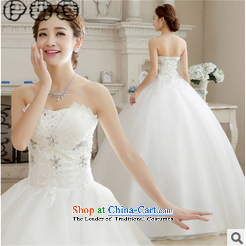 Hirlet Lin 2015 new Korean marriages to align the wedding of shells and chest straps lace wedding code graphics thin bon bon skirt wedding White?XXL