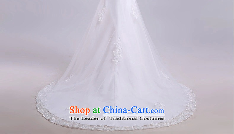 Hirlet lin CHU new stylish 2015 crowsfoot wedding dresses temperament and chest long tail Korean lace large bride Sau San video thin white wedding pictures, prices, S brand platters! The elections are supplied in the national character of distribution, so action, buy now enjoy more preferential! As soon as possible.