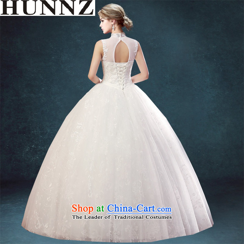 2015 engraving court HUNNZ style lace bon bon skirt a trendy code field shoulder bride wedding white L,HUNNZ,,, shopping on the Internet