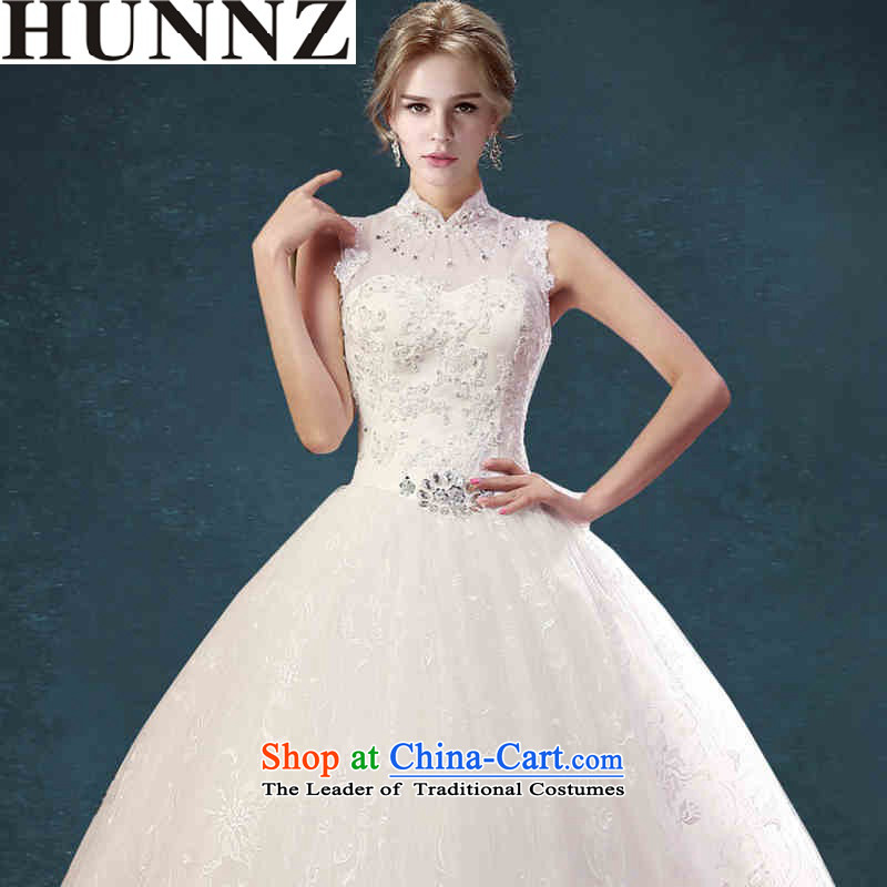 2015 engraving court HUNNZ style lace bon bon skirt a trendy code field shoulder bride wedding white L,HUNNZ,,, shopping on the Internet