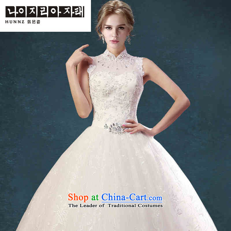Hannizi 2015 stylish and simple large Sau San word palace style shoulder engraving bride wedding white XXL, won, Gigi Lai (hannizi) , , , shopping on the Internet