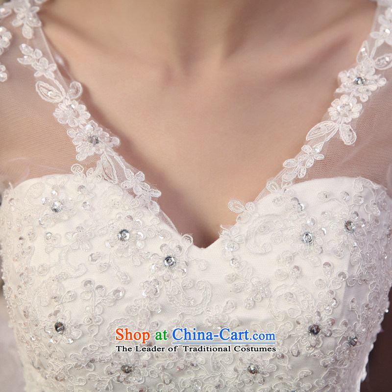 Hunnz long 2015 V-Neck Strap bon bon skirt lace outdoor bride wedding large white yard white XL,HUNNZ,,, shopping on the Internet