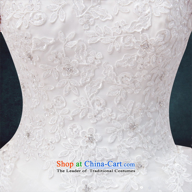 Hannizi 2015 stylish and simple elegance lace a Sau San field shoulder Princess Bride parties wedding dress White XL, Korea, Gigi Lai (hannizi) , , , shopping on the Internet