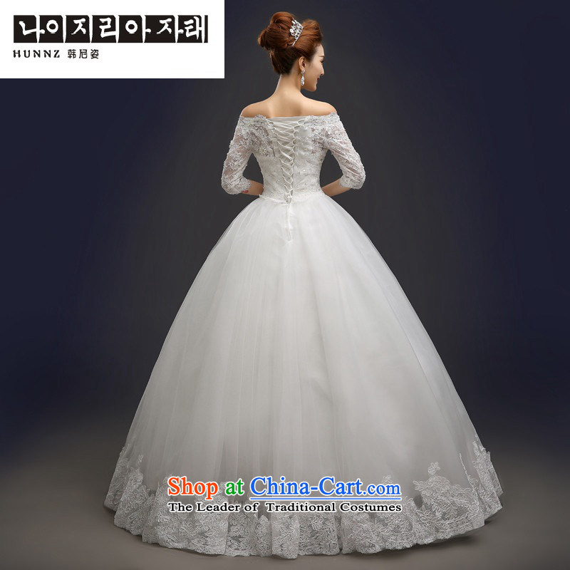 Hannizi 2015 stylish and simple large princess skirts Sau San lace the word support shoulder Korean brides wedding XXL, white, Gigi Lai (hannizi won) , , , shopping on the Internet
