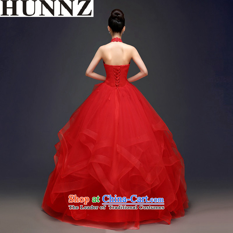 2015 Hang history HUNNZ trendy red bon bon skirt the strap is simple and stylish bride wedding red L,HUNNZ,,, shopping on the Internet