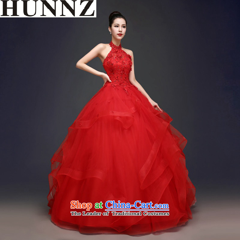 2015 Hang history HUNNZ trendy red bon bon skirt the strap is simple and stylish bride wedding red L,HUNNZ,,, shopping on the Internet