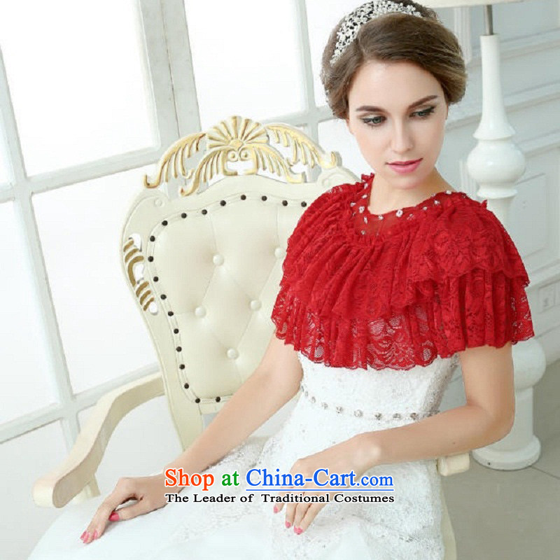 Time the new 2015 Syria marriages lace shawl wedding dresses qipao accessories of autumn and winter thin red, white, time yarn shawl Syrian shopping on the Internet has been pressed.