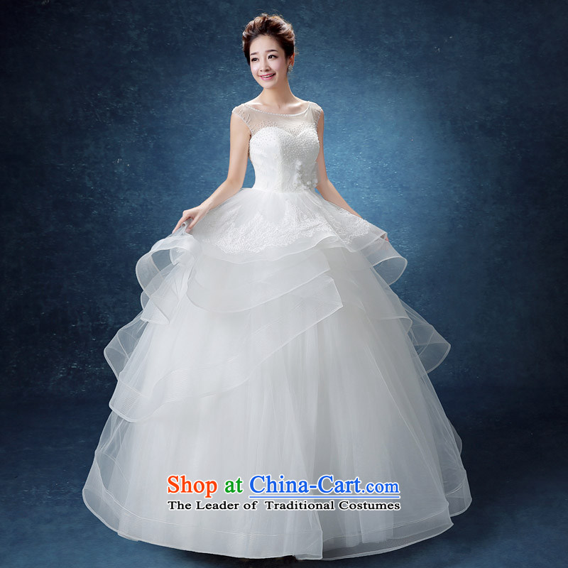 The knot true love wedding dresses in the summer and autumn of 2015 the new trendy first marriages field to align the shoulder lace minimalist Korean bon bon skirt White M Chengjia True Love , , , shopping on the Internet