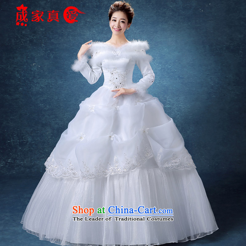 The knot true love Korean Style New 2015 Graphics thin winter wedding dress white long-sleeved cotton plus winter autumn and winter for the Korean version of the Winter Gross (red + 3-Piece Set , L Chengjia True Love , , , shopping on the Internet