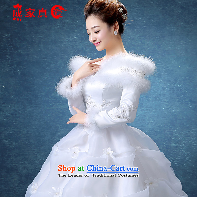 The knot true love Korean Style New 2015 Graphics thin winter wedding dress white long-sleeved cotton plus winter autumn and winter for the Korean version of the Winter Gross (red + 3-Piece Set , L Chengjia True Love , , , shopping on the Internet