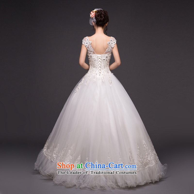 Align the new 2015 to shoulder wedding dress, Korea Top Loin brides fall wedding dress video out of thin white XXL, Blooming crazy (chunhuaqiuyue) , , , shopping on the Internet