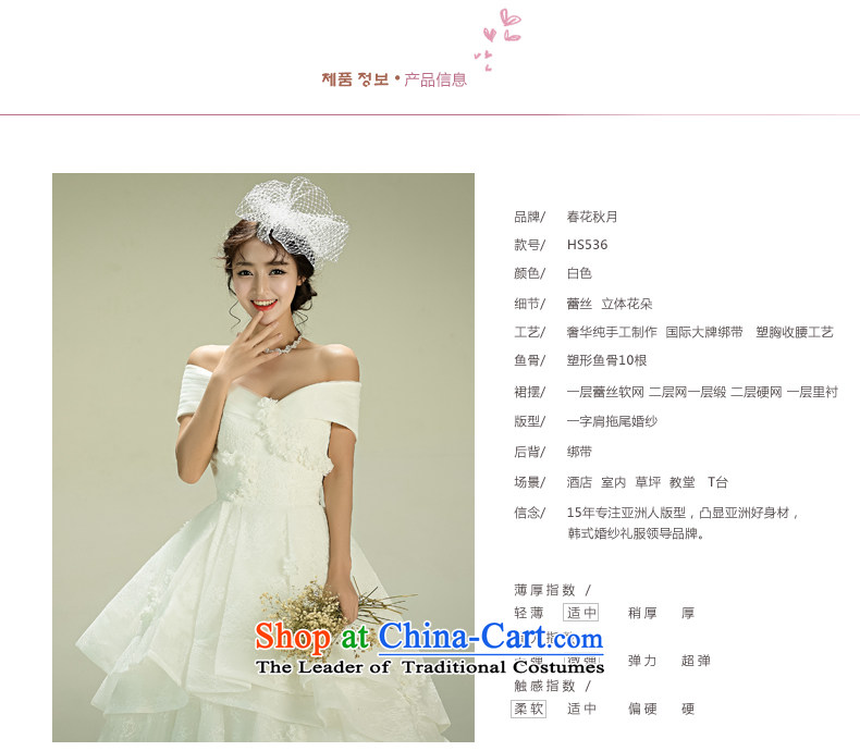 2015 new Korean wiping the chest wedding tail of the word shoulder wedding dress the Sau San bride white L picture, prices, brand platters! The elections are supplied in the national character of distribution, so action, buy now enjoy more preferential! As soon as possible.