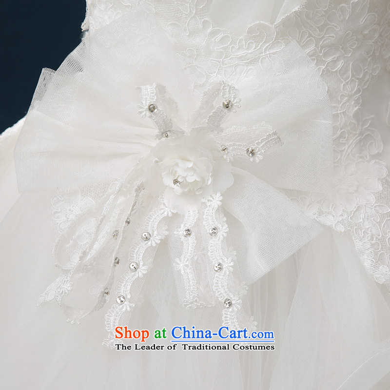 Seal Jiang wedding dresses of autumn and winter 2015 Korean brides anointed Chest Flower white wedding dress code with large Sau San to align the wedding dress female white M seal Jiang shopping on the Internet has been pressed.