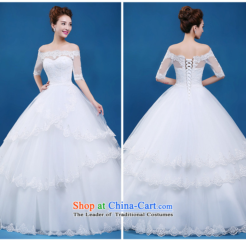 Wedding dress of autumn and winter 2015 new stylish slotted shoulder bride wedding minimalist in Sau San lace align the Cuff to custom White XXL picture, prices, brand platters! The elections are supplied in the national character of distribution, so action, buy now enjoy more preferential! As soon as possible.