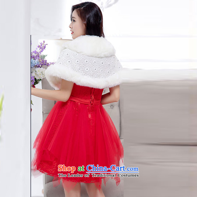 Charm and Asia 2015 Fall/Winter Collections Korean anointed chest Princess Sau San bon bon skirt wedding dress skirt shawl two sets of red kit S charm and Asia (charm bali shopping on the Internet has been pressed.)