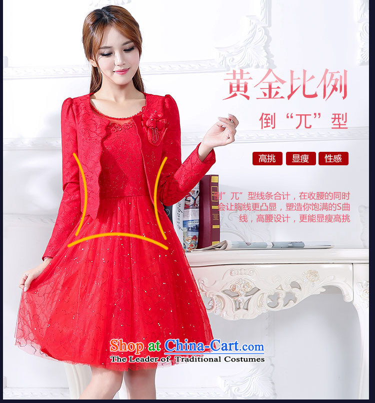 Ms Rebecca Pun stylish shops autumn and winter version won two kits dresses marriages bows services dress back door dress RED M picture, prices, brand platters! The elections are supplied in the national character of distribution, so action, buy now enjoy more preferential! As soon as possible.