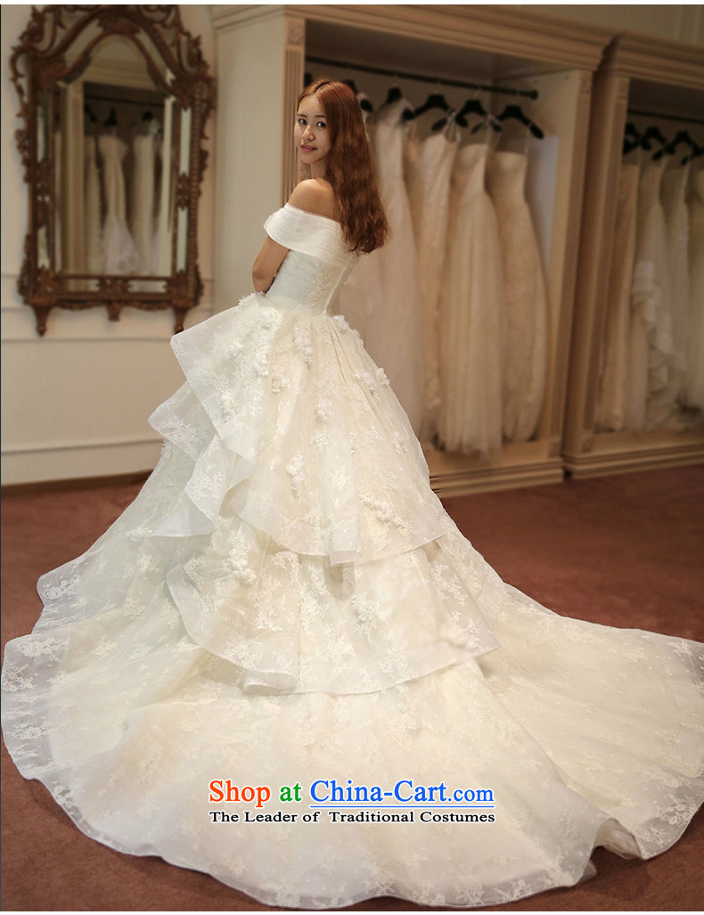 Beverly Ting 2015 Autumn new long tail wedding dresses Korean word shoulder v-neck marriages wedding photography custom autumn white streak of L photo, prices, brand platters! The elections are supplied in the national character of distribution, so action, buy now enjoy more preferential! As soon as possible.