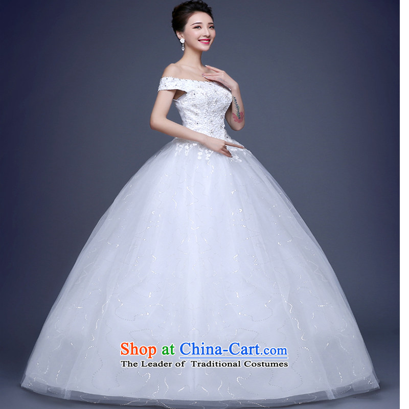 On earlier wedding dresses 2015 new stylish Korean version of the word to bind your shoulders with large video thin bride wedding rushed petticoat gloves and legal risk has been pressed on S, shopping on the Internet