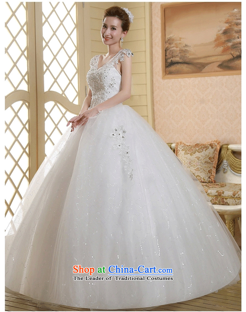 As wedding dresses on 2015 autumn and winter shoulders to align the Korean style v-neck video large thin thick m tail pregnant women strap wedding white streak M picture, prices, brand platters! The elections are supplied in the national character of distribution, so action, buy now enjoy more preferential! As soon as possible.