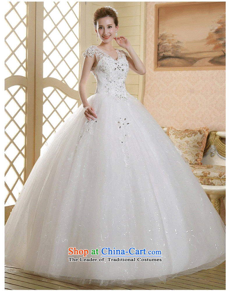 As wedding dresses on 2015 autumn and winter shoulders to align the Korean style v-neck video large thin thick m tail pregnant women strap wedding white streak M picture, prices, brand platters! The elections are supplied in the national character of distribution, so action, buy now enjoy more preferential! As soon as possible.