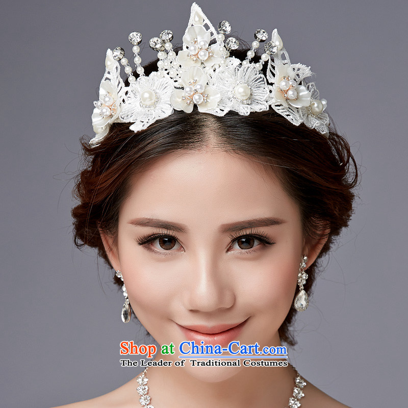 The Friends of the bride jewelry and ornaments three kit wedding accessories Korea wedding crystal diamond necklace earrings hair Accessories Kits, Yi (LANYI) , , , shopping on the Internet