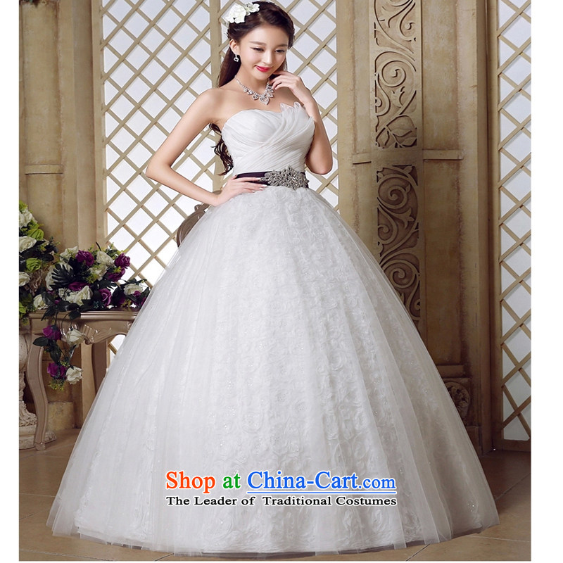As wedding dresses, 2015 New Korean anointed chest to Sau San video thin minimalist bon bon skirt straps, Wedding White XL, on risk has been pressed shopping on the Internet
