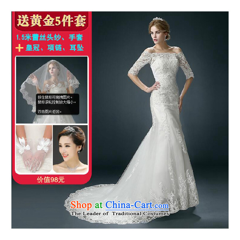 As wedding dresses, 2015 NEW GRAPHICS word thin shoulders tail Korean lace foutune straps in Sau San crowsfoot cuff size is made red, on risk returning shopping on the Internet has been pressed.