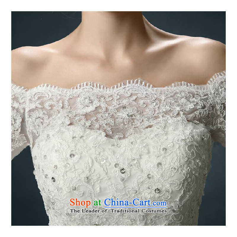 As wedding dresses, 2015 NEW GRAPHICS word thin shoulders tail Korean lace foutune straps in Sau San crowsfoot cuff size is made red, on risk returning shopping on the Internet has been pressed.