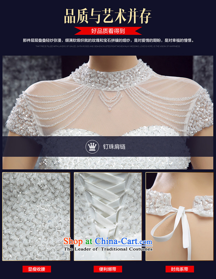 7 7 color tone 2015 new palace to align the collar of the word wedding fashion bridal package shoulder shoulder bon bon skirt wedding dress H090 white tailored (does not allow) Picture, prices, brand platters! The elections are supplied in the national character of distribution, so action, buy now enjoy more preferential! As soon as possible.