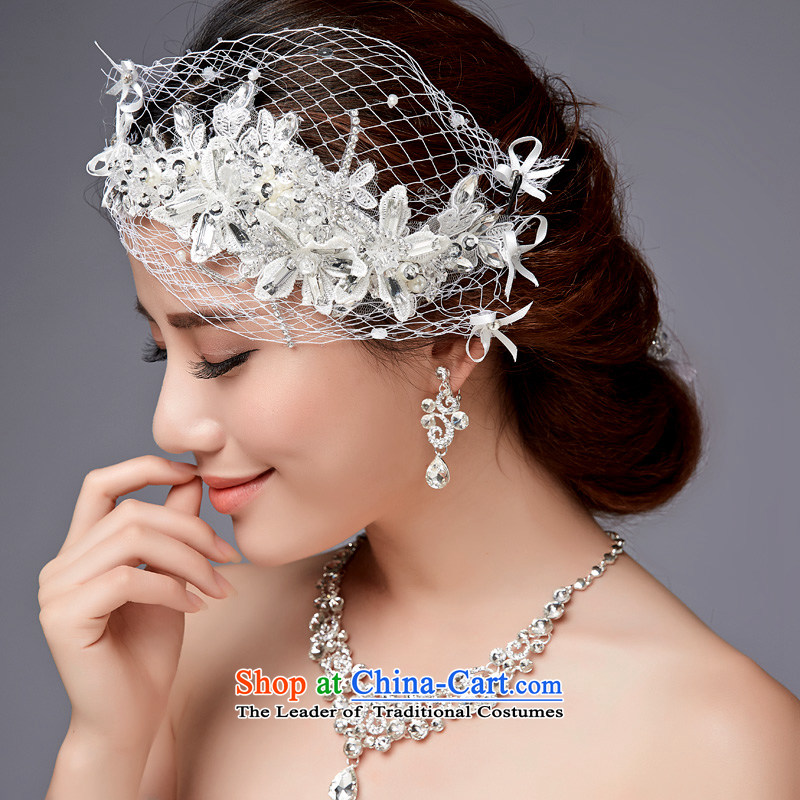 In 2015, Friends bride wedding dresses accessories bride crown necklace earrings three piece bridal jewelry and ornaments wedding dresses accessories earrings, friendship Necklace (LANYI) , , , shopping on the Internet