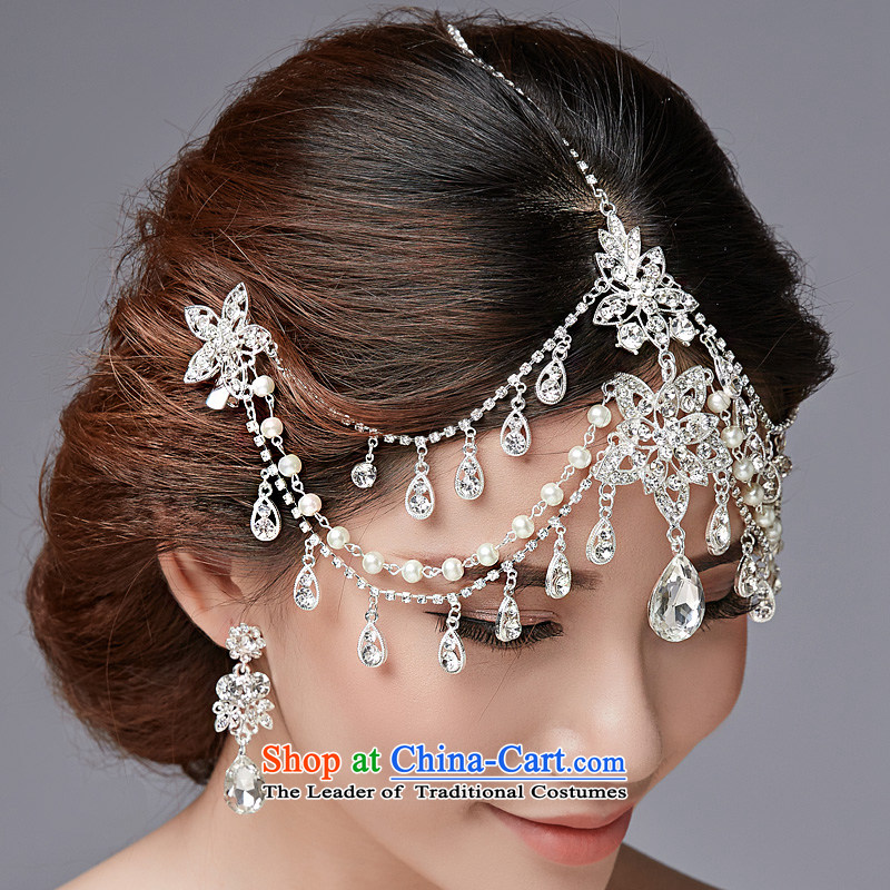 The Friends of the bride wedding dresses accessories Bohemia brides of ornaments bride water drilling head ornaments of earrings crown two kits bride jewelry and ornaments, Yi + earrings (LANYI) , , , shopping on the Internet