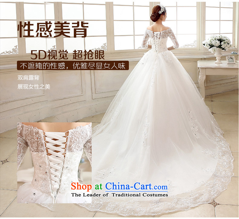 As wedding dresses, 2015 New Word to align the shoulder tail autumn and winter in water drilling lace cuff Sau San tie wedding white streak L picture, prices, brand platters! The elections are supplied in the national character of distribution, so action, buy now enjoy more preferential! As soon as possible.