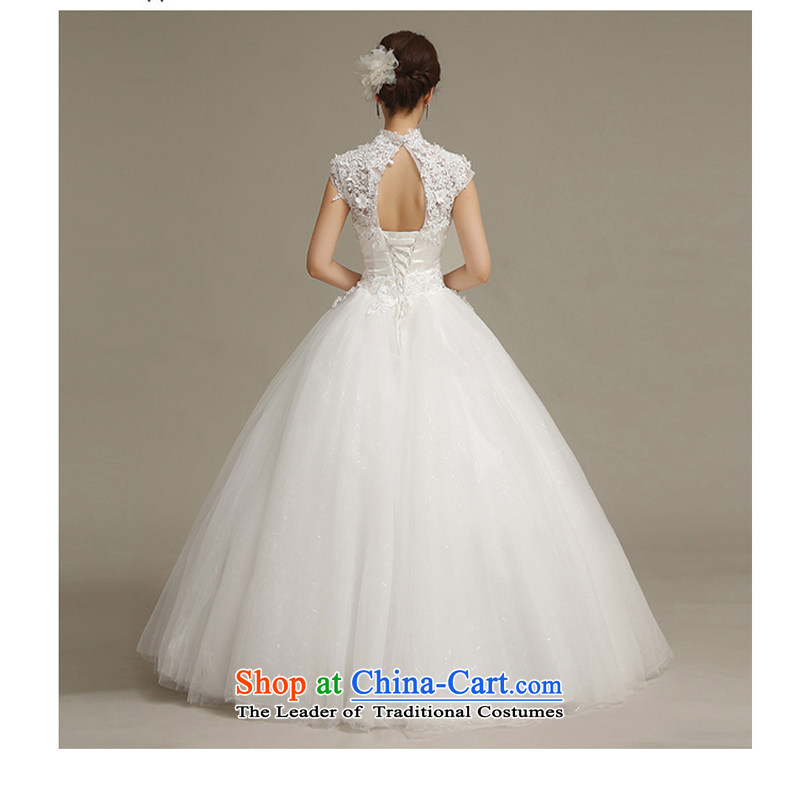 The following new paragraph on 2015 wedding dresses autumn and winter Korean word package shoulder shoulder upscale lace diamond wedding to align the princess White XL, on risk has been pressed shopping on the Internet