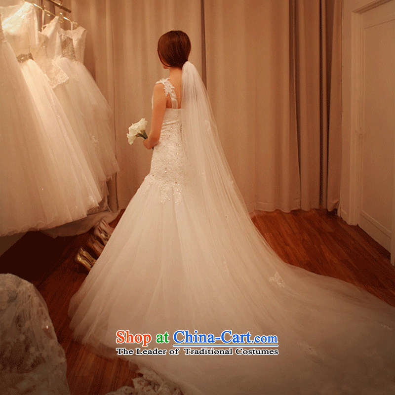 The 2015 autumn included new design of a single inbox and crowsfoot shoulder Sau San water-soluble hanamizu drilling small trailing wedding dresses pure white L 90 / waist 74), chest included the , , , shopping on the Internet