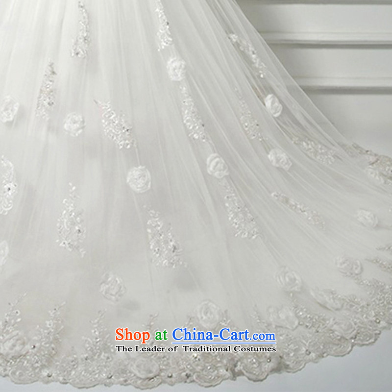 Wedding dress of autumn and winter 2015 new water drilling and chest pregnant women high waist wedding deluxe tail high-end custom western large white L, Nicole Kidman Sau San (nicole richie) , , , shopping on the Internet