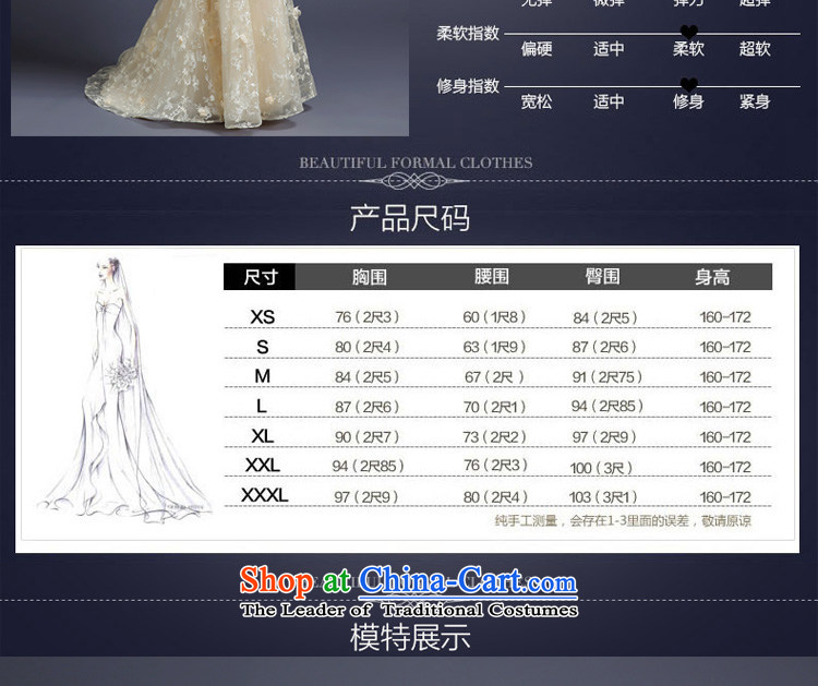 Each new Korea 2015 Ni-dimensional flowers shoulders crowsfoot small trailing wedding champagne color long-sleeved autumn and winter wedding dress champagne color XL Photo, prices, brand platters! The elections are supplied in the national character of distribution, so action, buy now enjoy more preferential! As soon as possible.