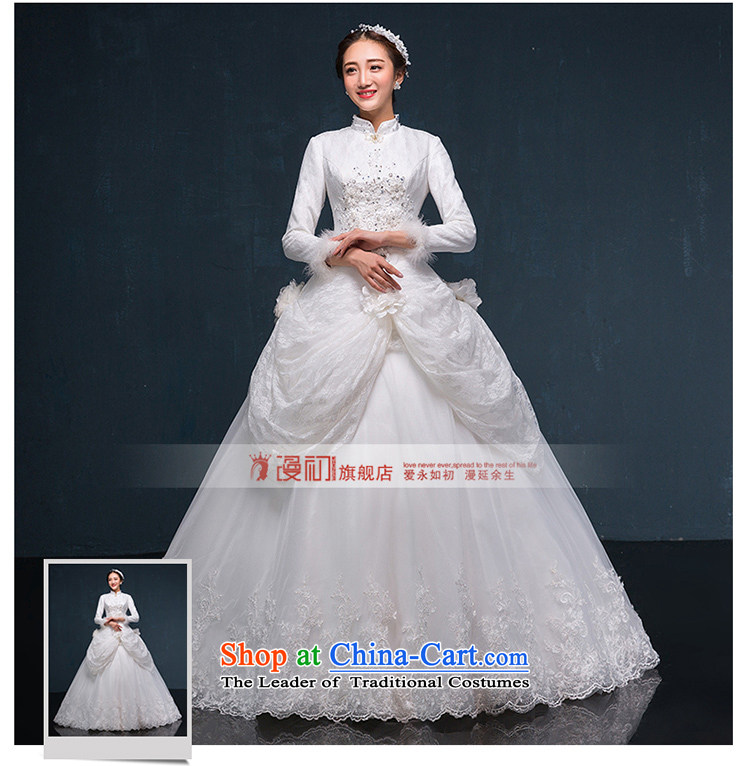 In the early 2015 new man bride winter wedding long-sleeved thick winter, Wedding Korean version thin winter wedding dresses white S picture, prices, brand platters! The elections are supplied in the national character of distribution, so action, buy now enjoy more preferential! As soon as possible.