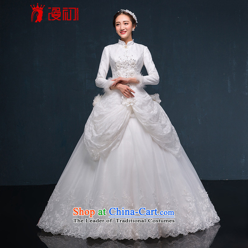 In the early 2015 new man bride winter wedding long-sleeved thick winter, Wedding Korean version thin winter wedding dresses white S, Early Man , , , shopping on the Internet