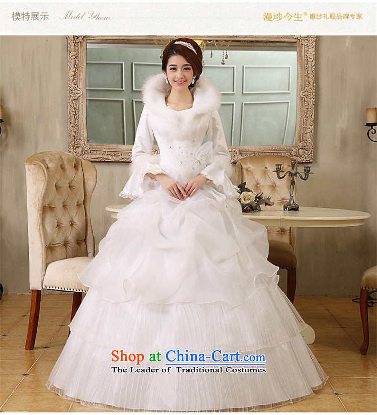 Naoji a winter new thick to align the Korean marriages long-sleeved plus the word cotton shoulder Wedding 1082 White M picture, prices, brand platters! The elections are supplied in the national character of distribution, so action, buy now enjoy more preferential! As soon as possible.