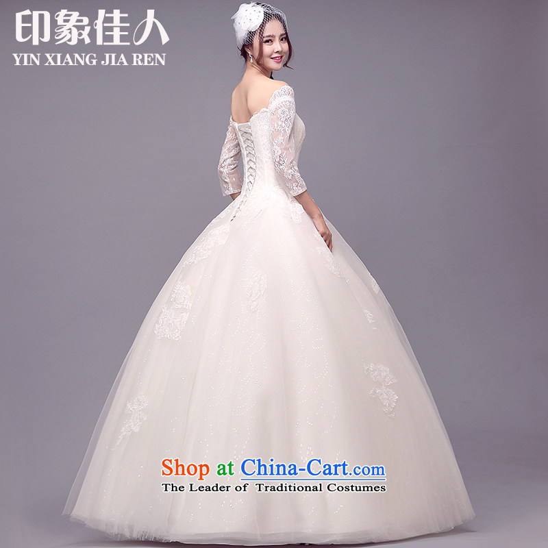 2015 Autumn, starring impression new lace a long-sleeved field shoulder V-neck in bride wedding to align the Cuff wedding dresses , starring impression shopping on the Internet has been pressed.