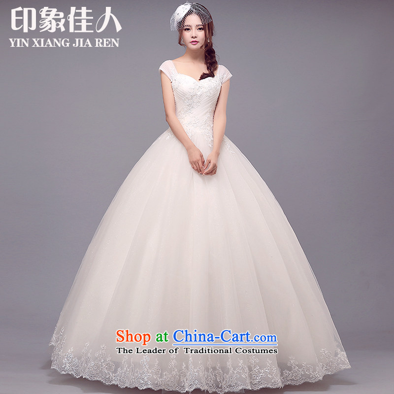 Starring impression wedding dresses one field for package shoulder-shoulder shoulder Korean marriages larger alignment strip cuff wedding of autumn and winter S, starring impression shopping on the Internet has been pressed.