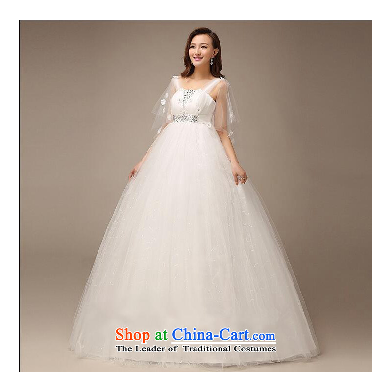 On the risk pregnant women wedding dresses 2015 new high-lumbar autumn and winter Korean style to align the shoulder straps, large wedding made no size white, on risk returning shopping on the Internet has been pressed.