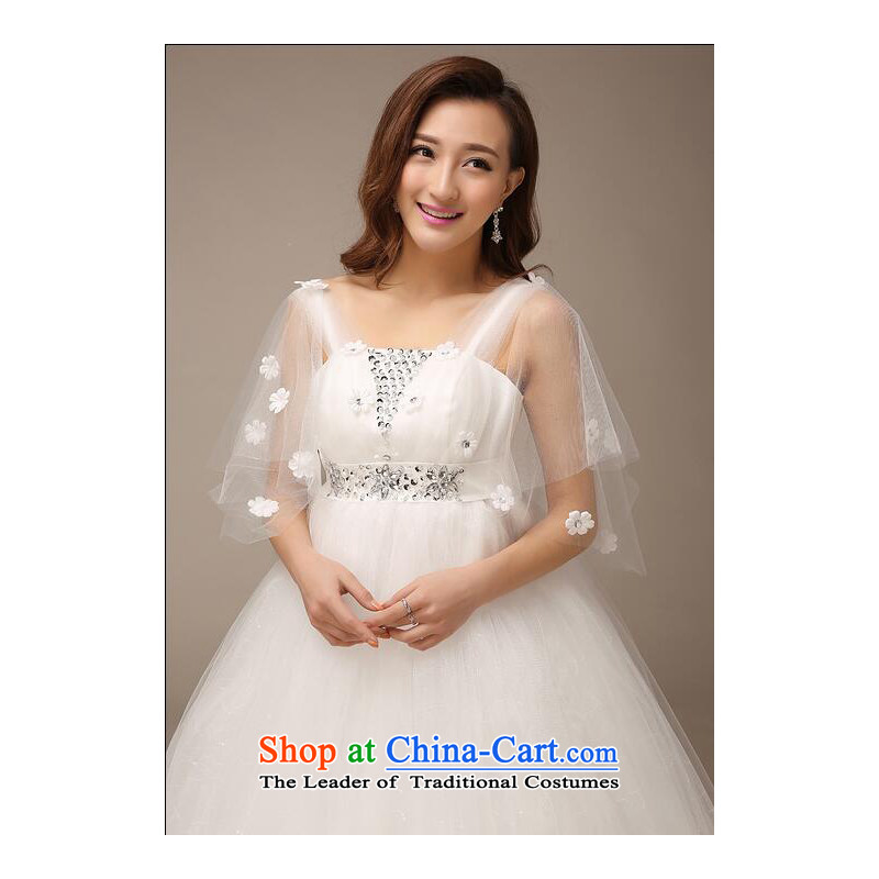 On the risk pregnant women wedding dresses 2015 new high-lumbar autumn and winter Korean style to align the shoulder straps, large wedding made no size white, on risk returning shopping on the Internet has been pressed.